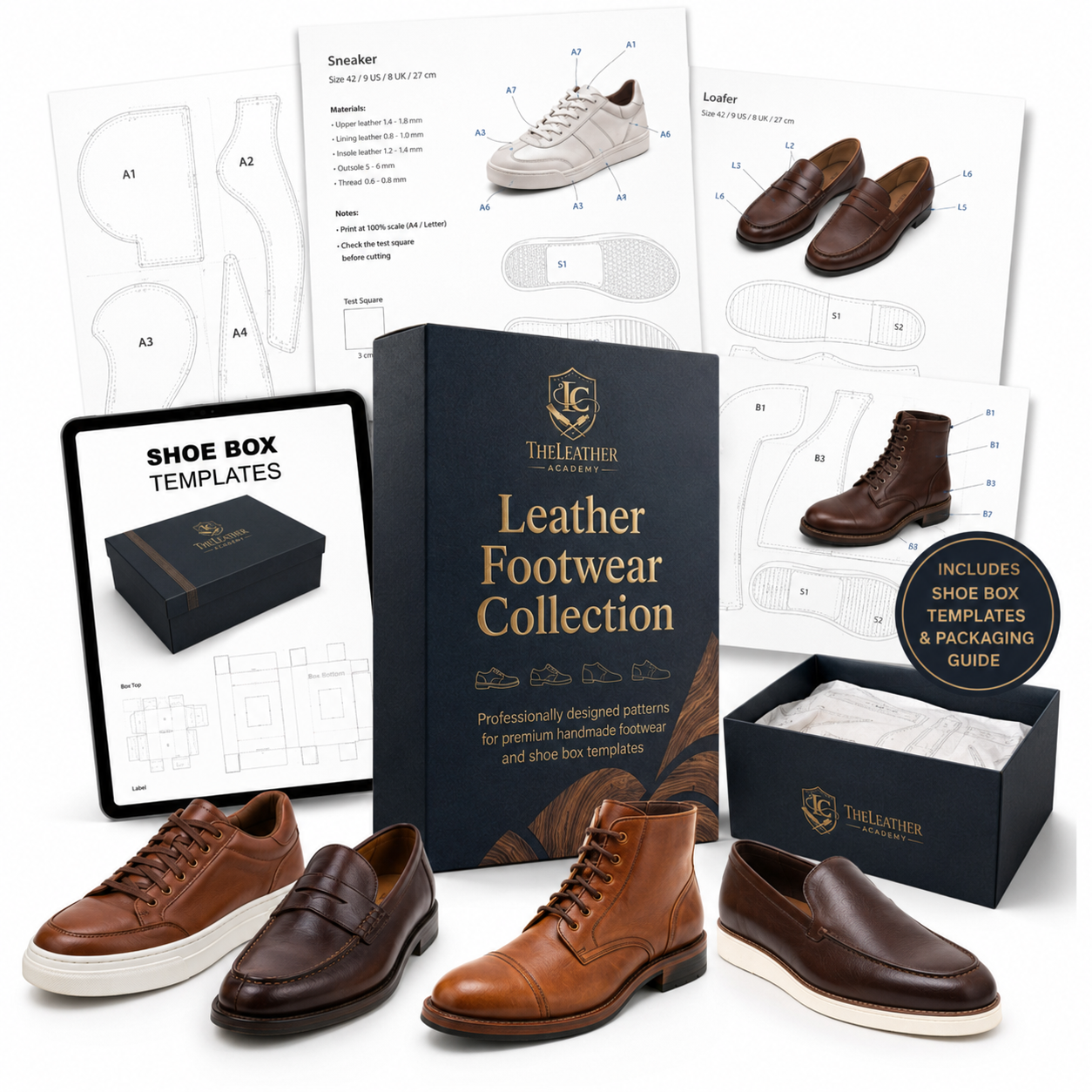 Collection de chaussures en cuir